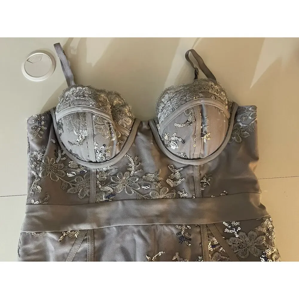Medium NBD Floral Lace Mini Dress - Picture 11 of 13